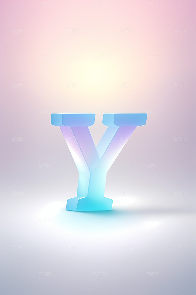 磨砂玻璃字母彩色英文艺术字