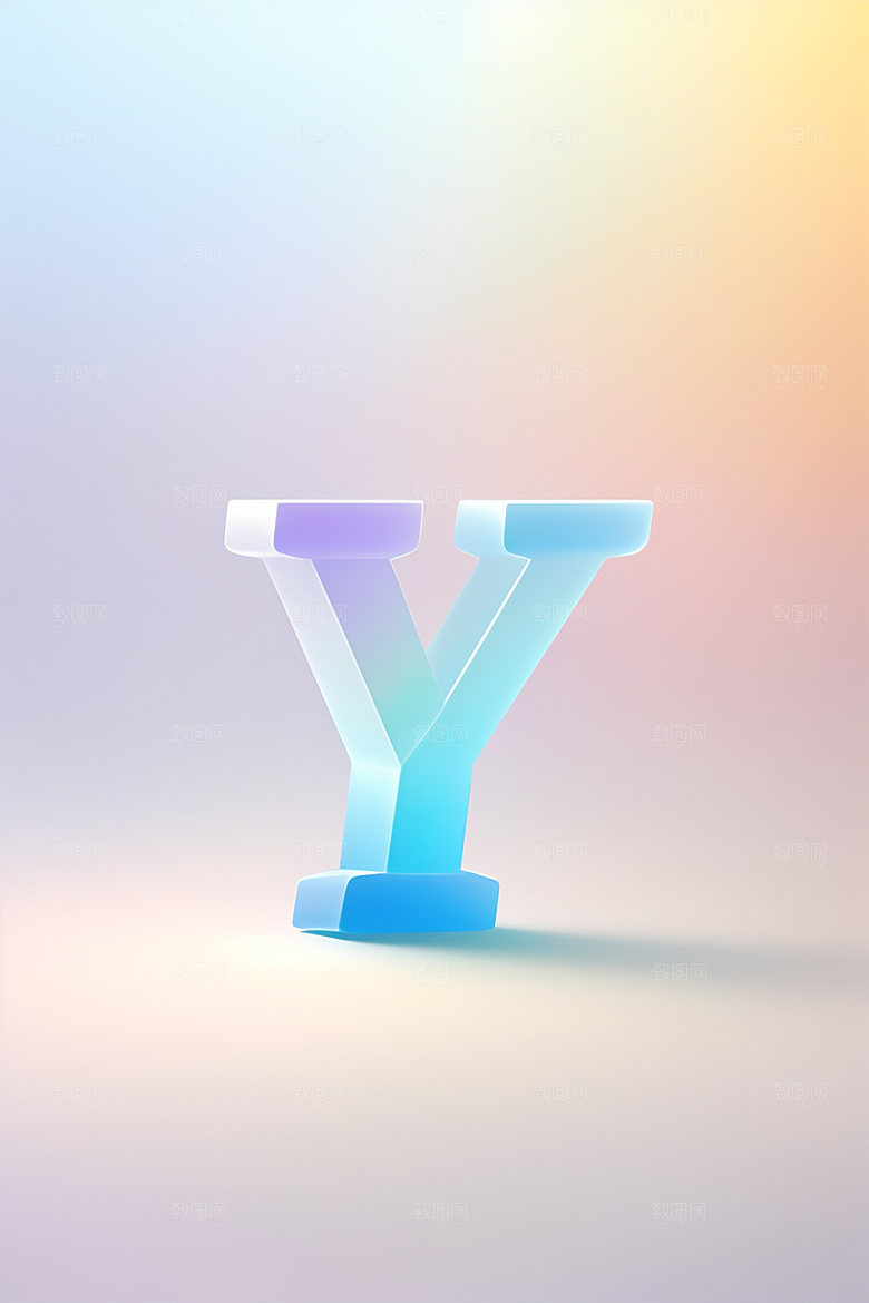 磨砂玻璃字母立体通透艺术字