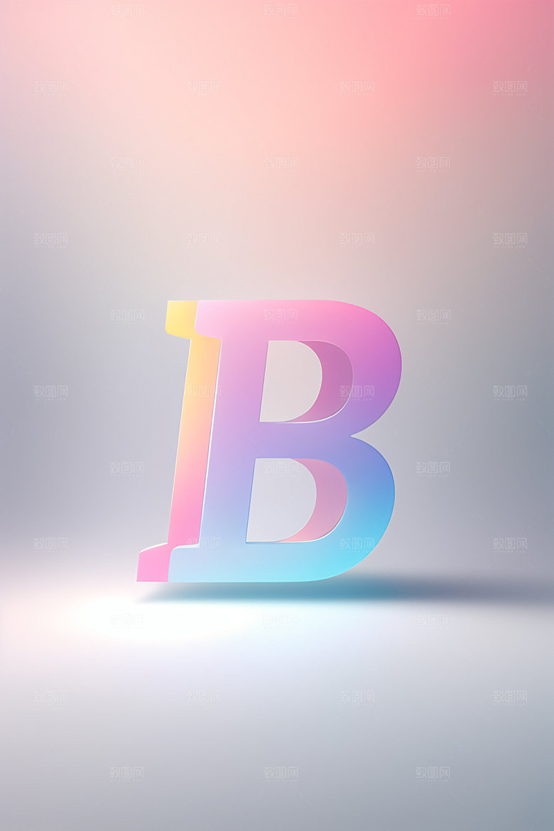 磨砂玻璃字母彩色立体艺术字
