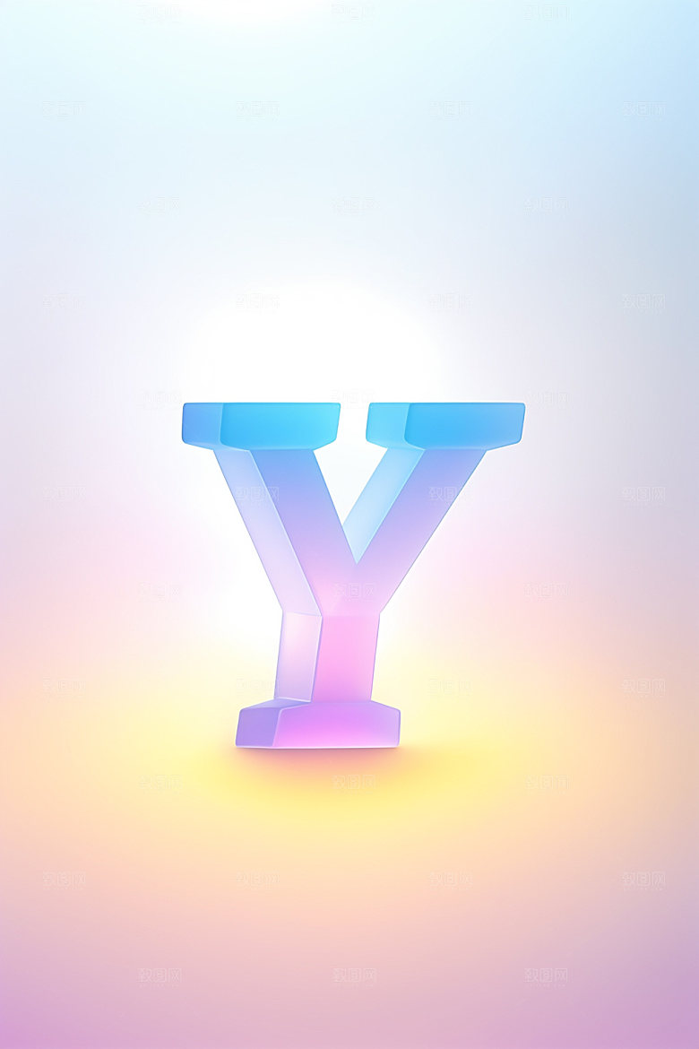 磨砂玻璃字母3D立体艺术字
