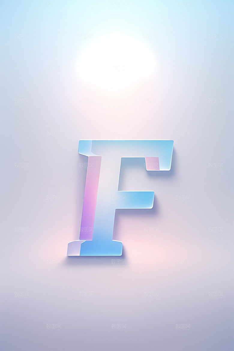磨砂玻璃字母彩色时尚艺术字