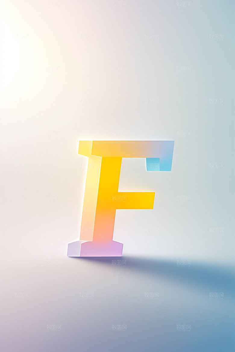 磨砂玻璃字母时尚立体艺术字