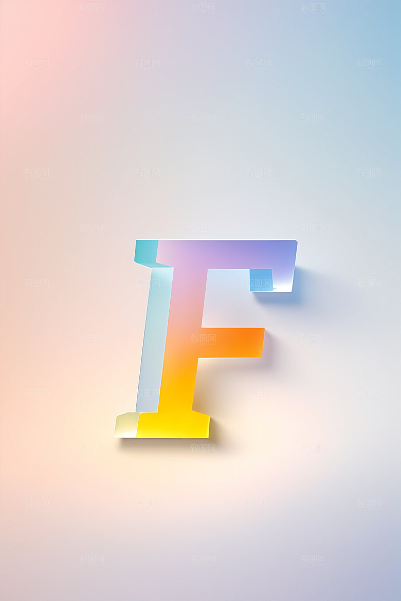 磨砂玻璃字母创意时尚艺术字