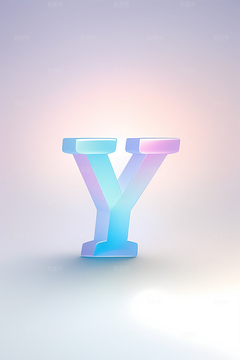磨砂玻璃字母3D立体艺术字