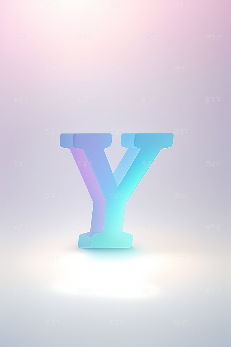 磨砂玻璃字母立体清爽艺术字