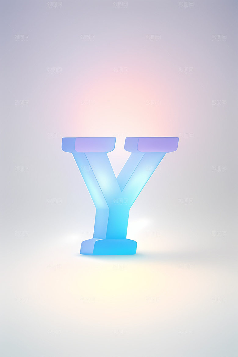 磨砂玻璃字母彩色英文艺术字