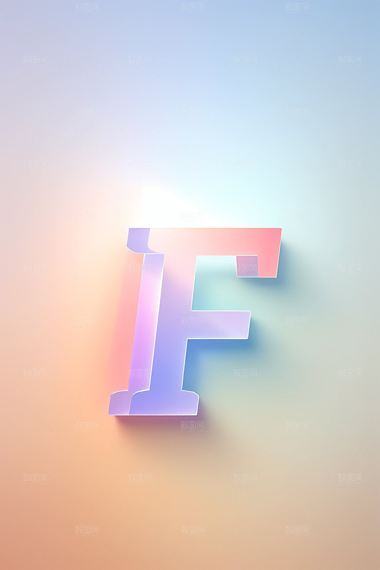 磨砂玻璃字母3D立体艺术字