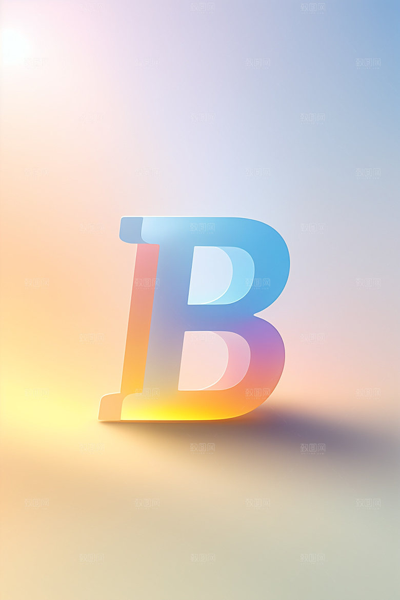 磨砂玻璃字母立体英文艺术字