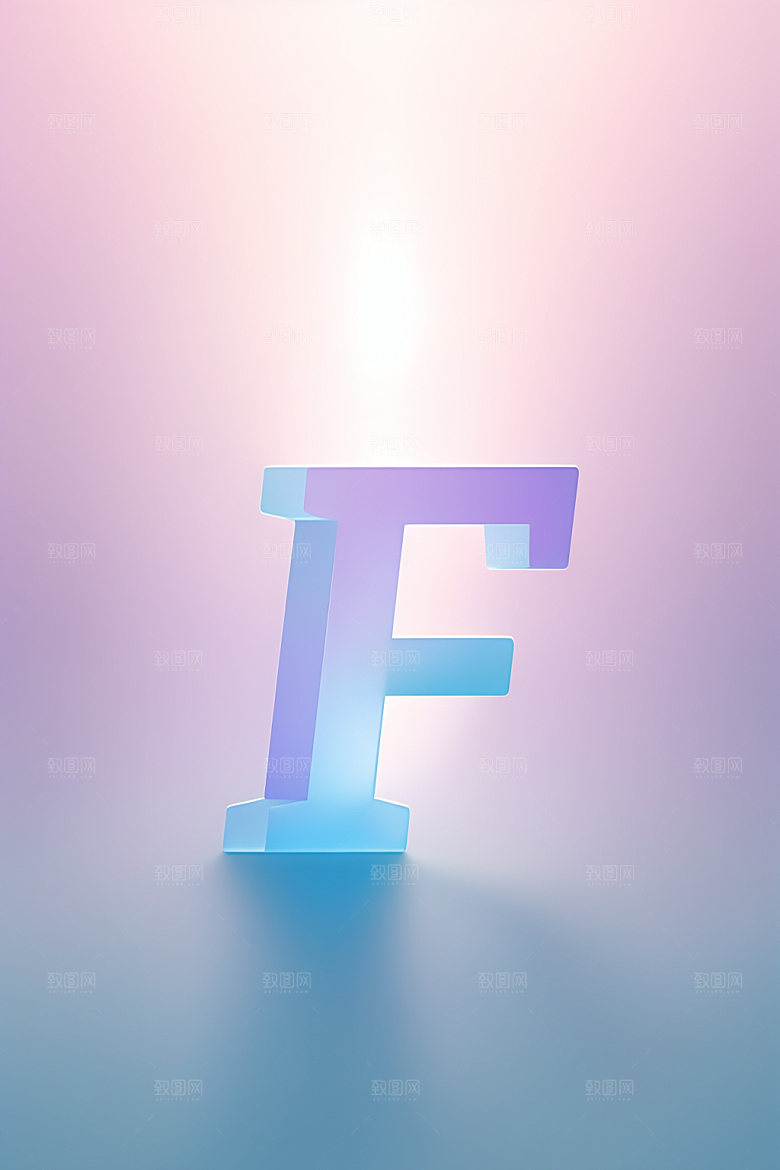 磨砂玻璃字母时尚英文艺术字