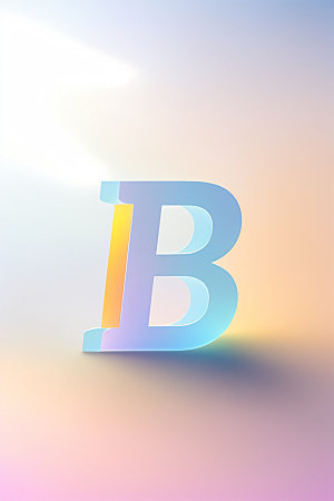 磨砂玻璃字母通透3D艺术字