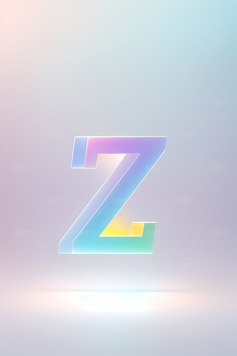 磨砂玻璃字母立体清爽艺术字