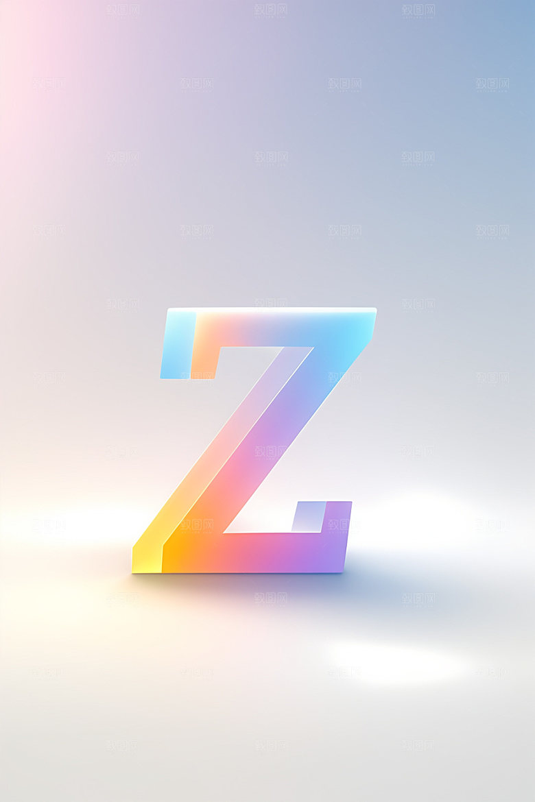 磨砂玻璃字母时尚3D艺术字