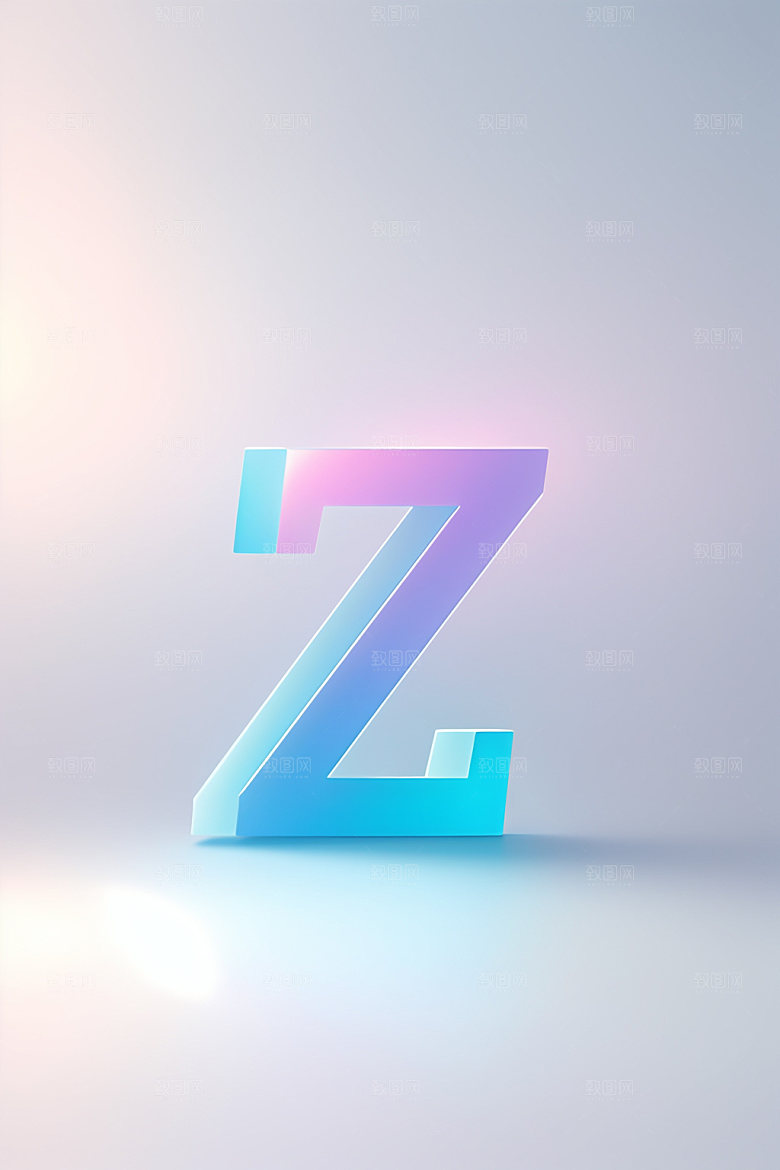 磨砂玻璃字母彩色立体艺术字