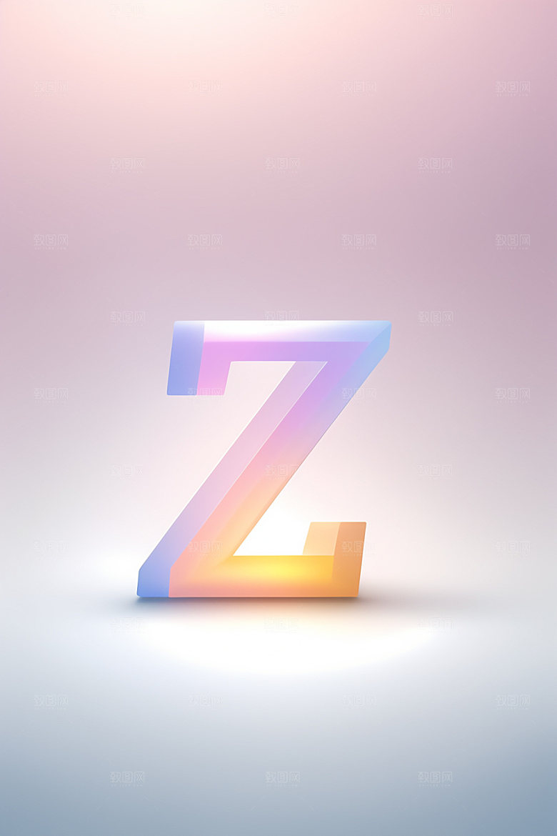 磨砂玻璃字母立体3D艺术字