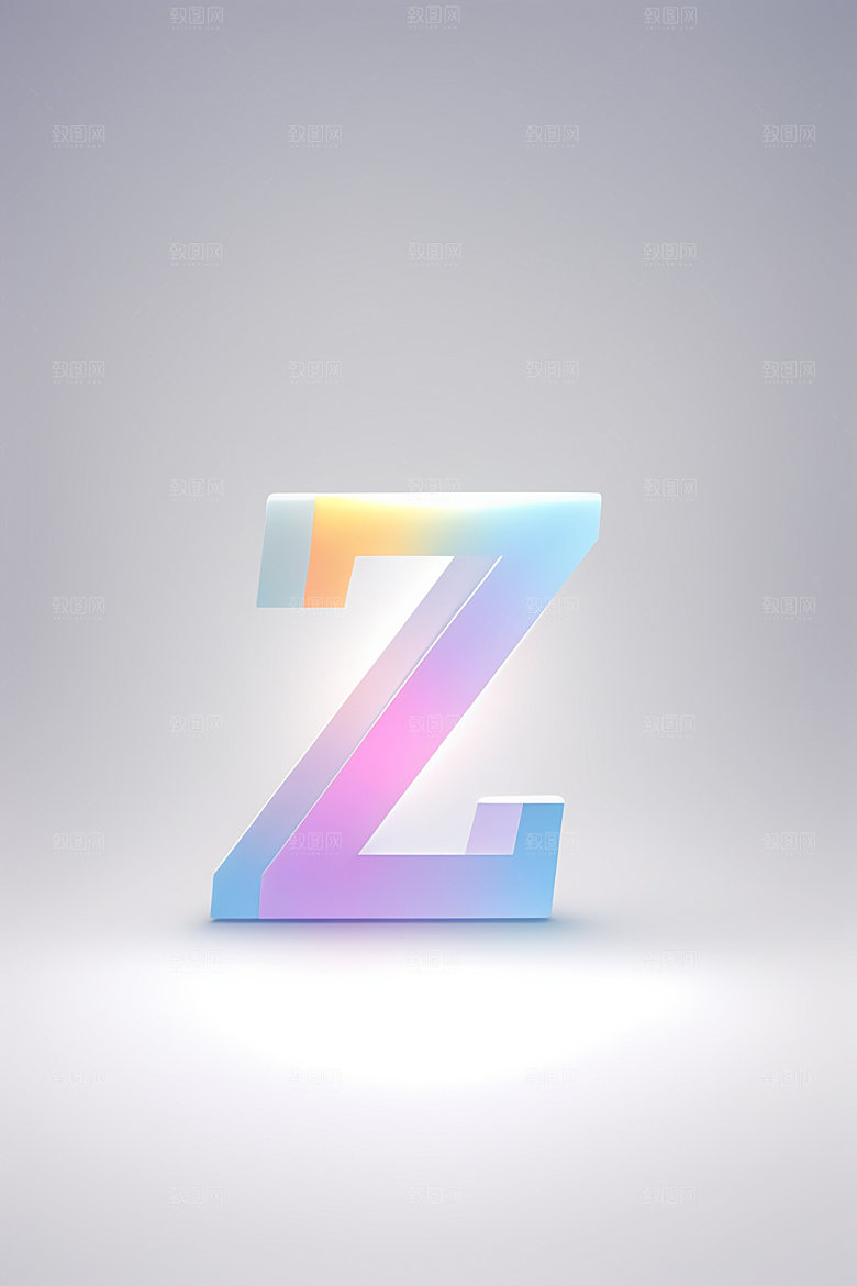 磨砂玻璃字母通透清爽艺术字