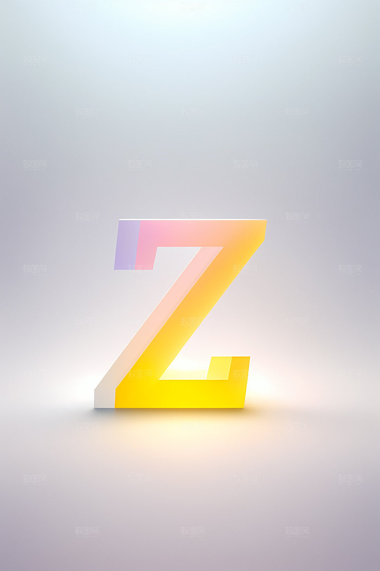 磨砂玻璃字母质感玻璃艺术字