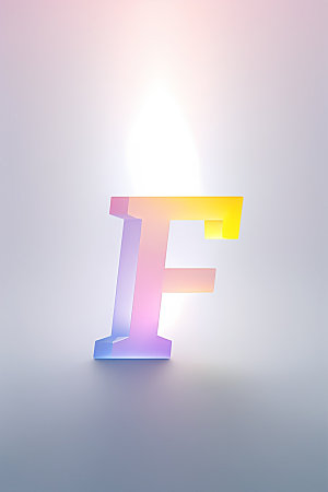 磨砂玻璃字母英文创意艺术字