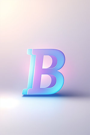 磨砂玻璃字母3D创意艺术字