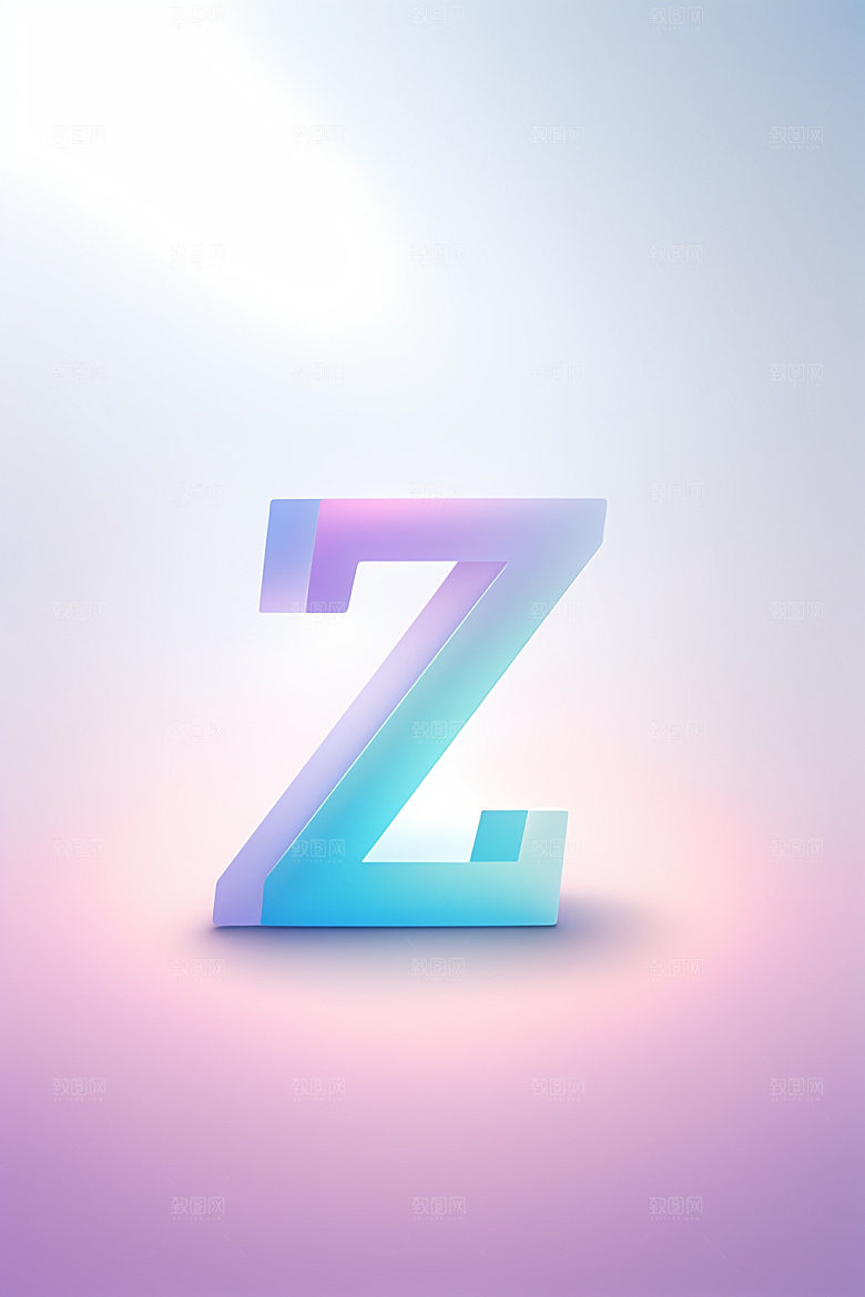 磨砂玻璃字母质感立体艺术字