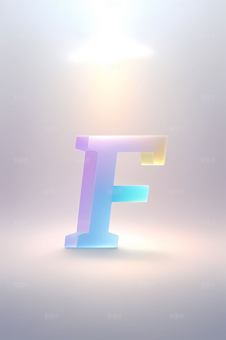 磨砂玻璃字母立体英文艺术字