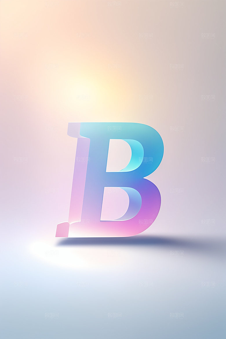 磨砂玻璃字母通透英文艺术字