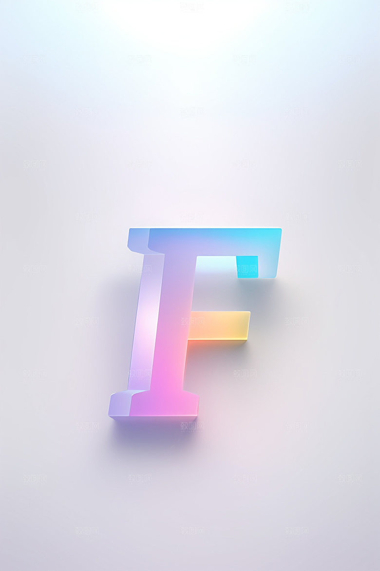 磨砂玻璃字母英文通透艺术字