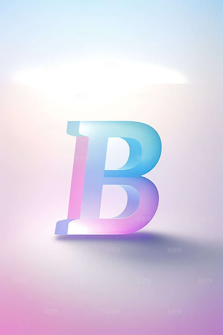 磨砂玻璃字母3D英文艺术字