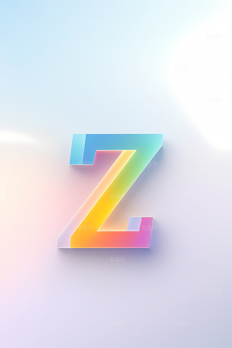 磨砂玻璃字母立体质感艺术字