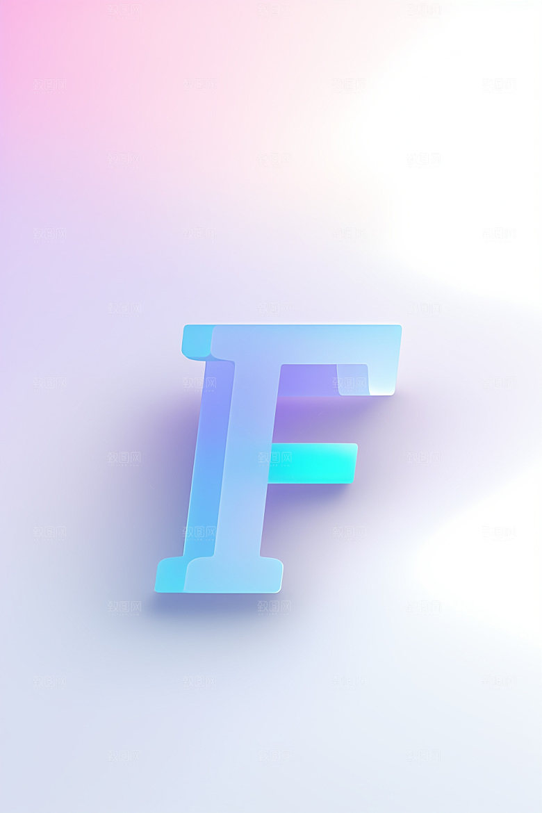 磨砂玻璃字母清爽玻璃艺术字