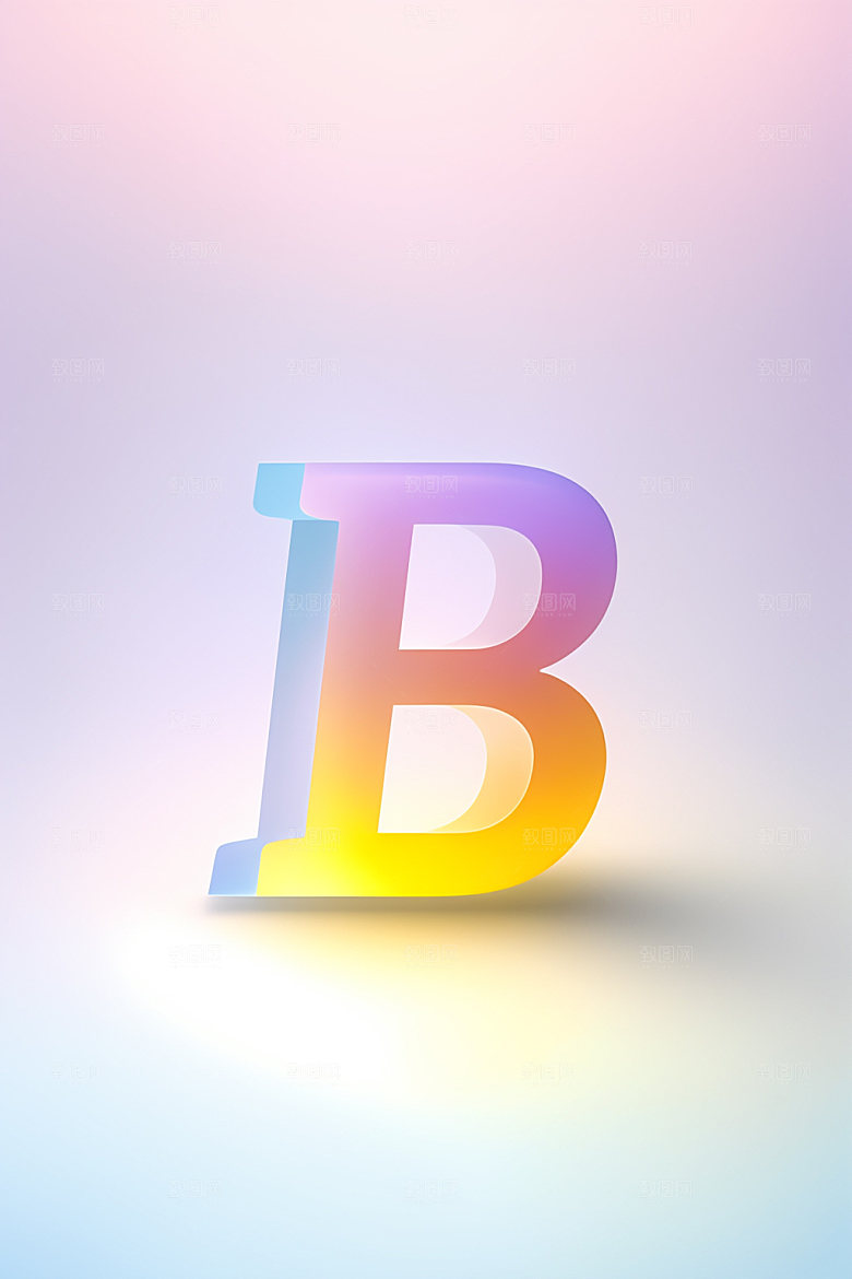 磨砂玻璃字母英文时尚艺术字