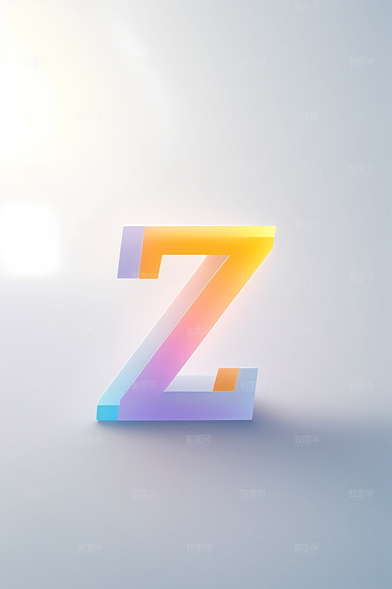 磨砂玻璃字母立体彩色艺术字