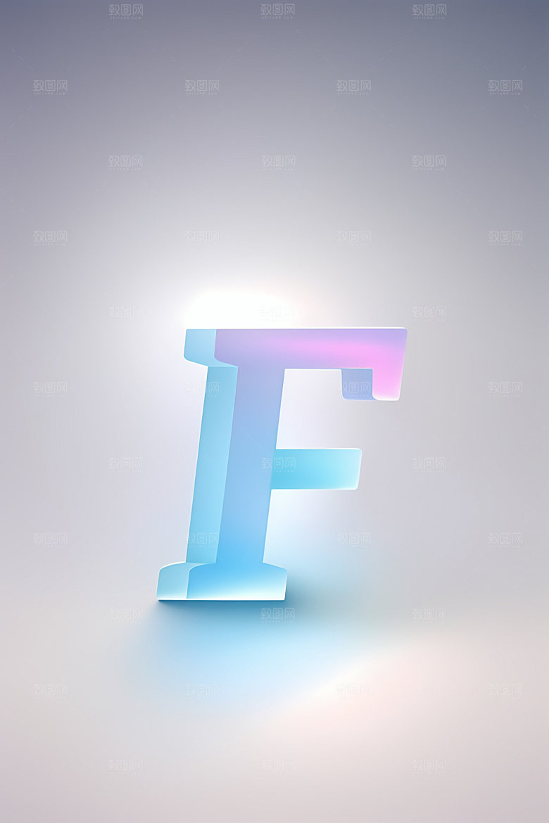 磨砂玻璃字母彩色时尚艺术字