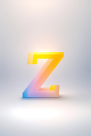 磨砂玻璃字母3D创意艺术字