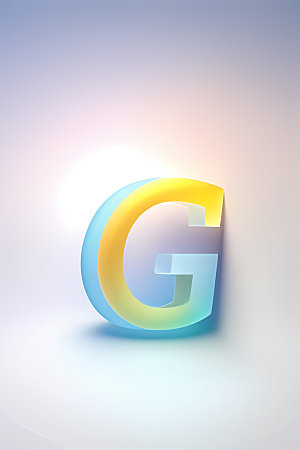 磨砂玻璃字母立体清爽艺术字