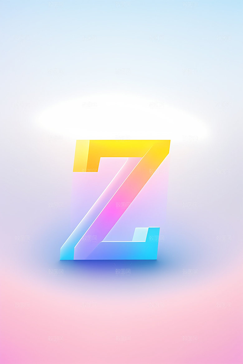 磨砂玻璃字母清爽创意艺术字
