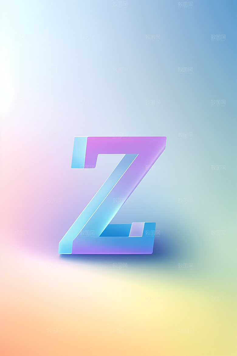 磨砂玻璃字母3D立体艺术字