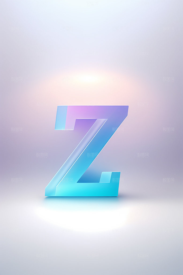 磨砂玻璃字母英文3D艺术字