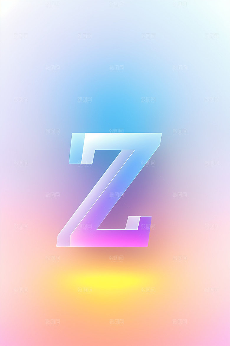 磨砂玻璃字母彩色通透艺术字