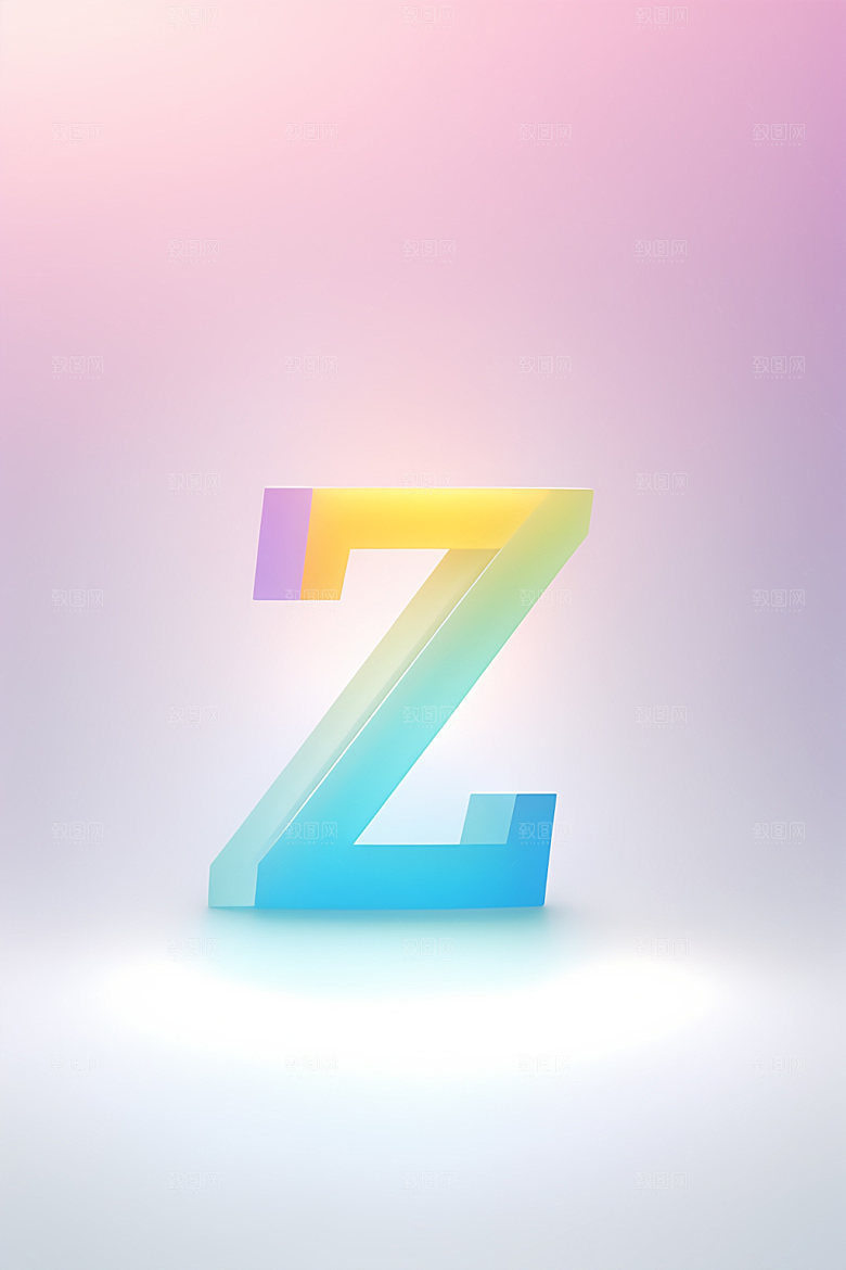 磨砂玻璃字母彩色通透艺术字