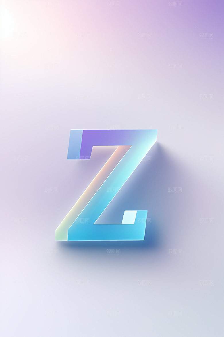 磨砂玻璃字母英文3D艺术字