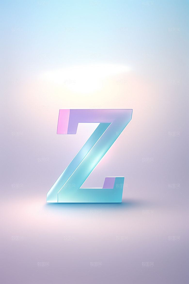 磨砂玻璃字母3D通透艺术字