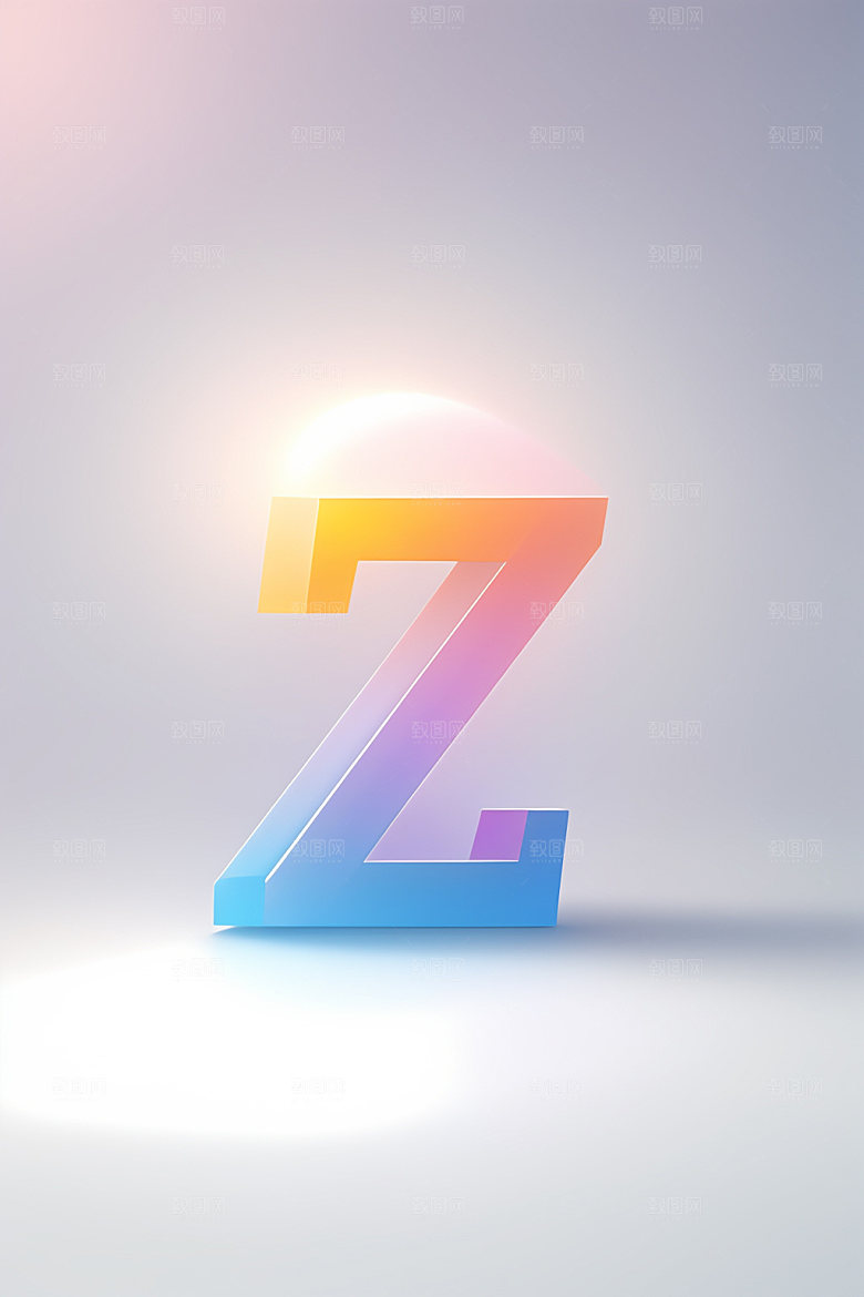 磨砂玻璃字母创意质感艺术字
