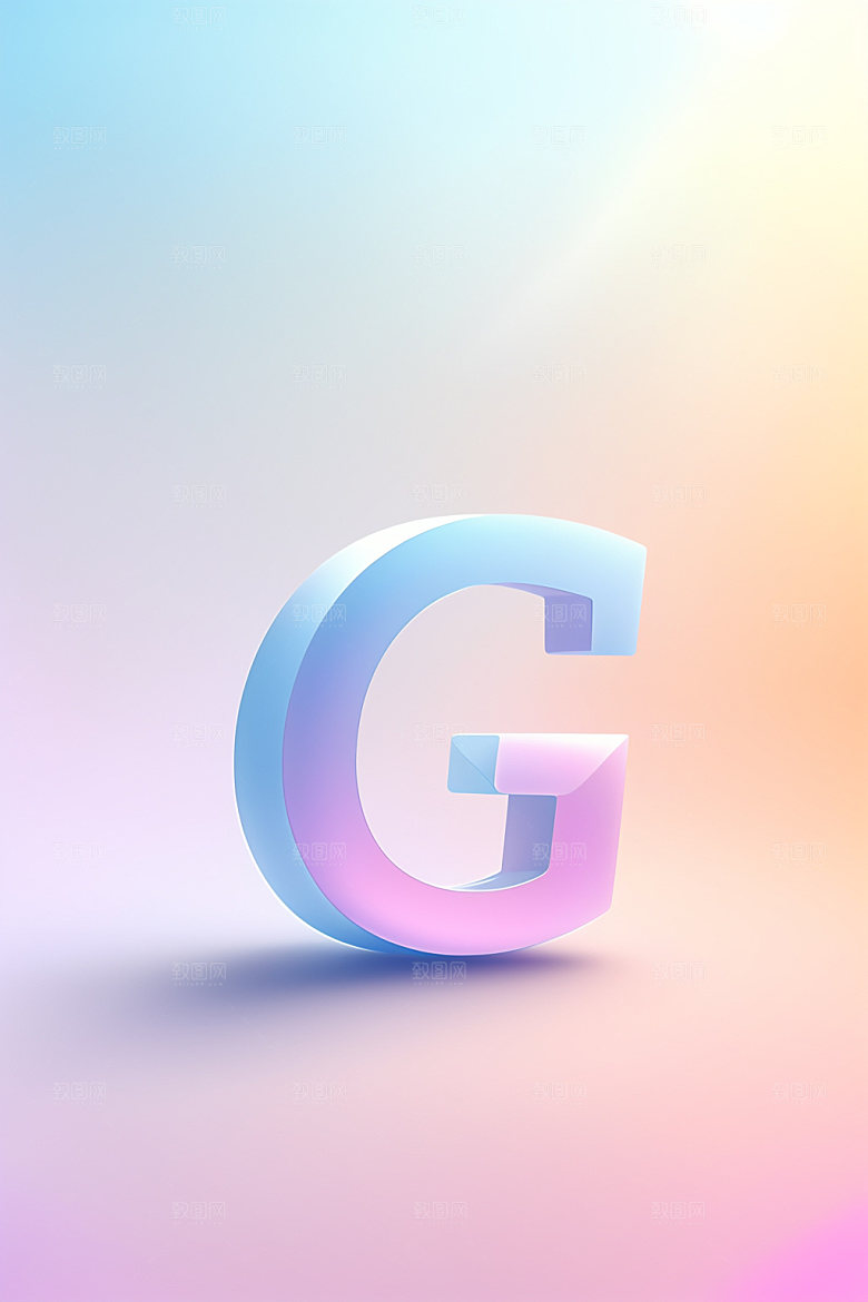 磨砂玻璃字母3D立体艺术字