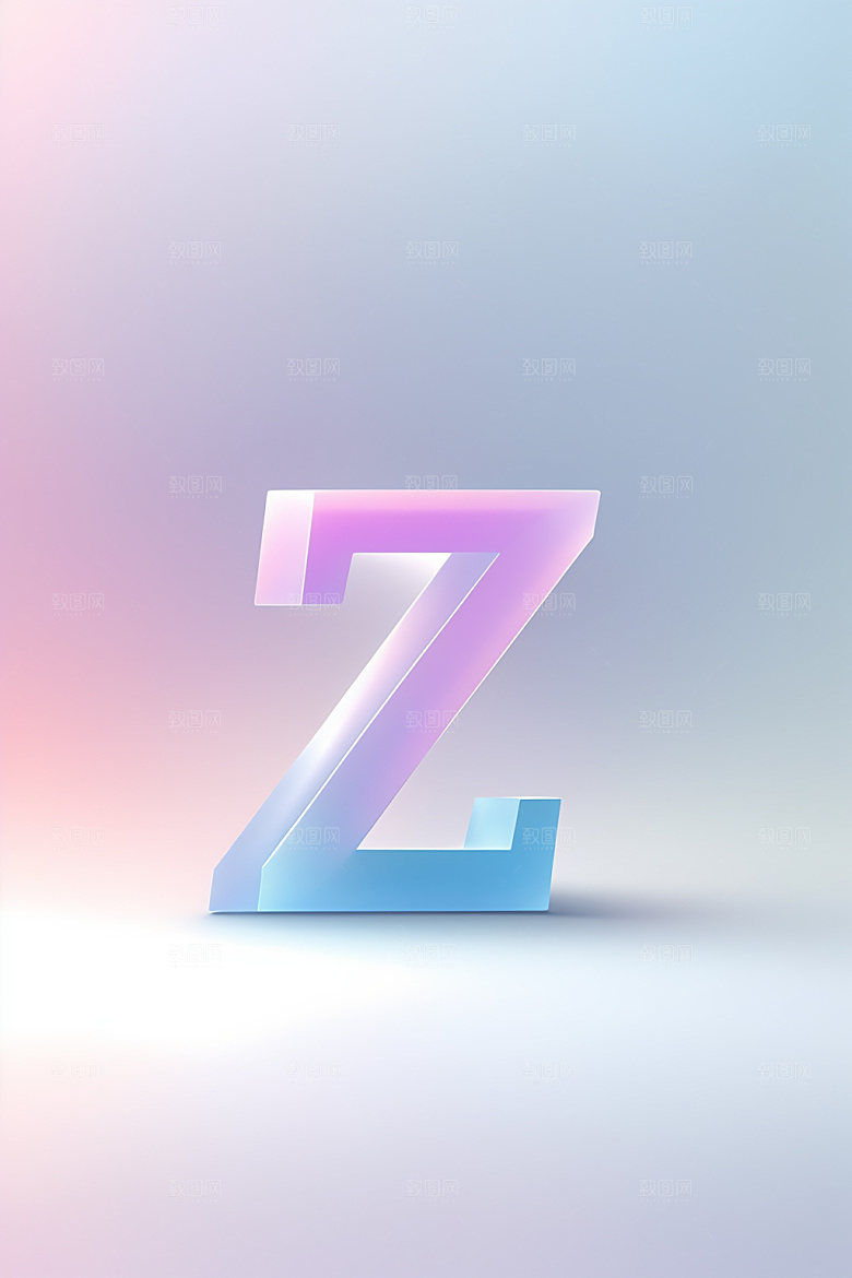磨砂玻璃字母创意英文艺术字