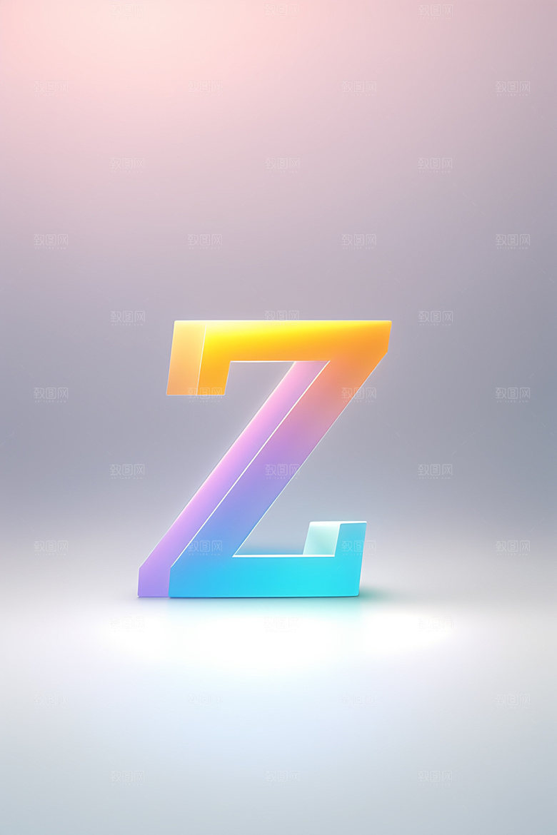 磨砂玻璃字母英文彩色艺术字