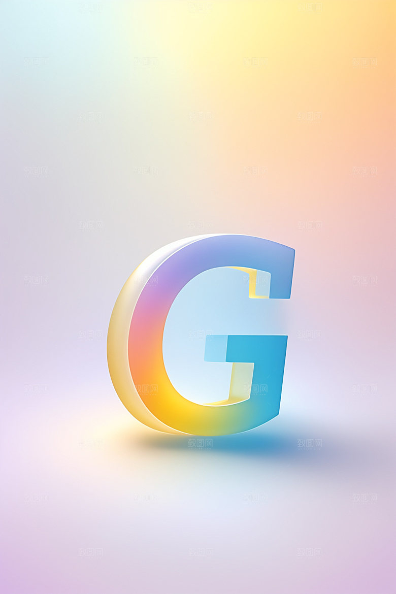 磨砂玻璃字母3D通透艺术字
