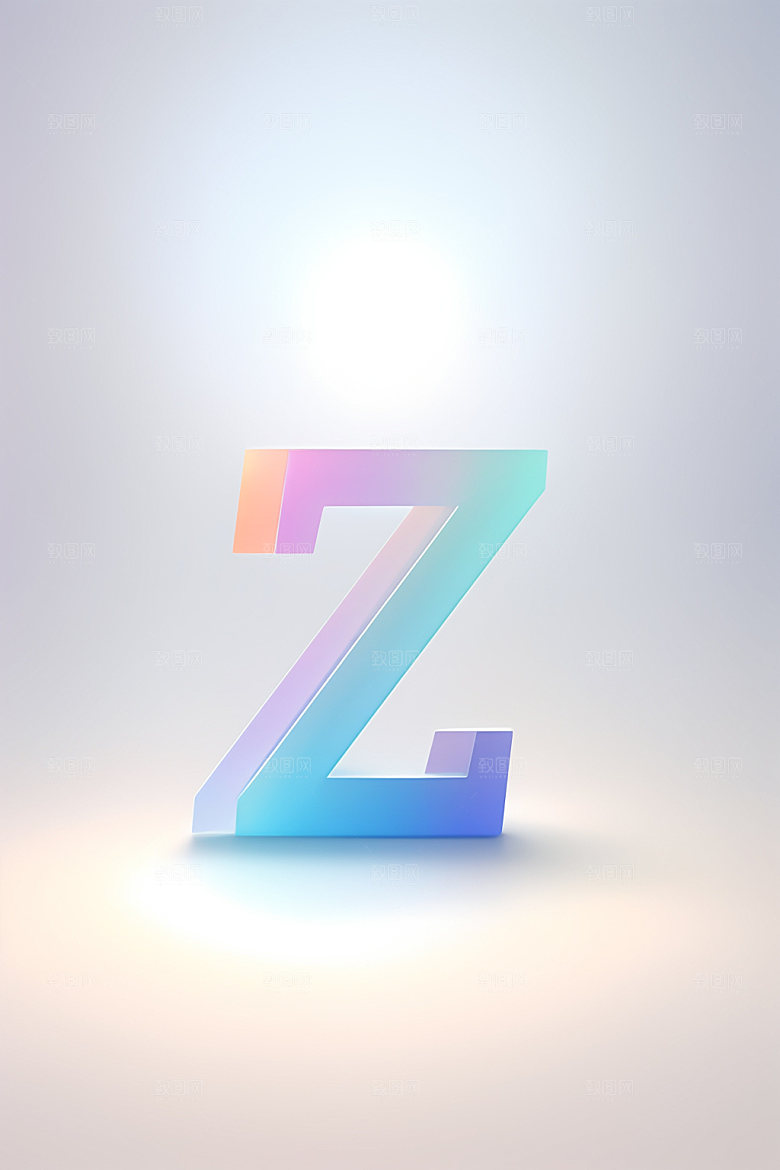 磨砂玻璃字母彩色立体艺术字
