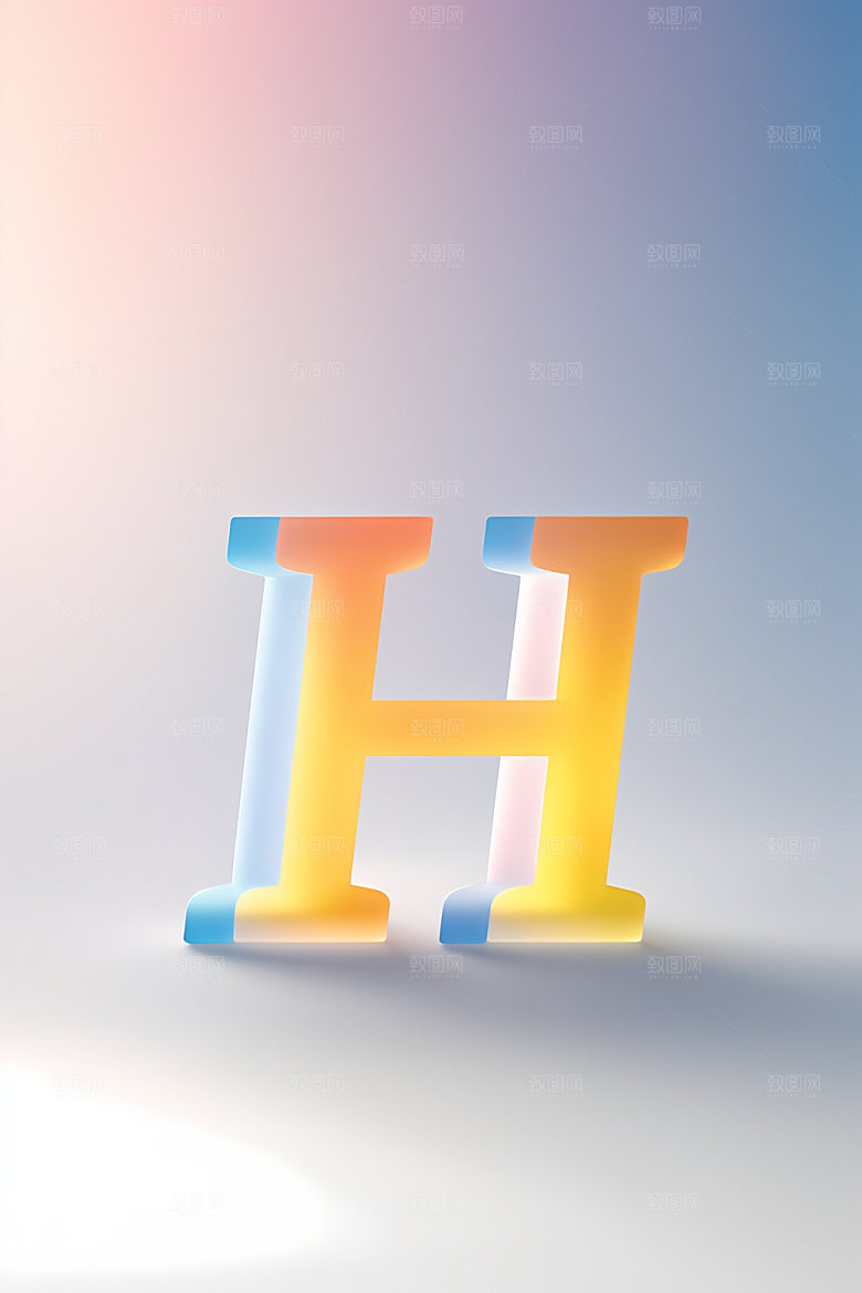 磨砂玻璃字母创意通透艺术字