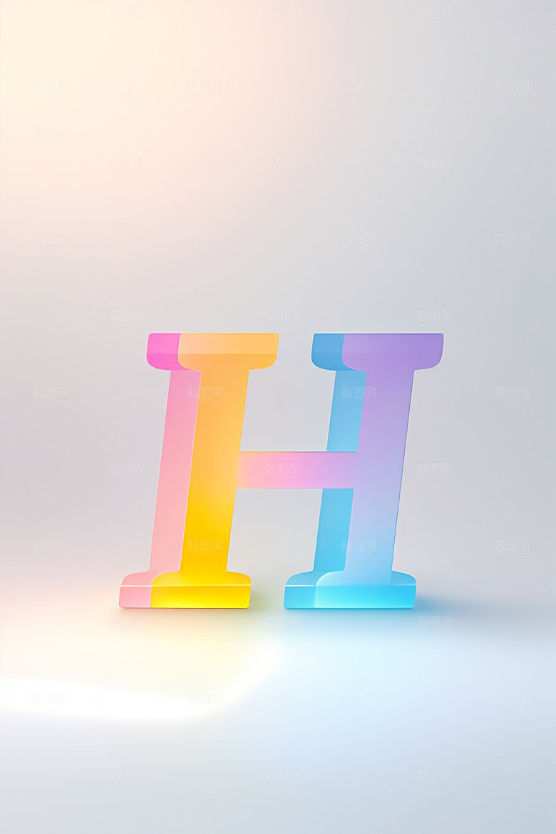 磨砂玻璃字母英文立体艺术字