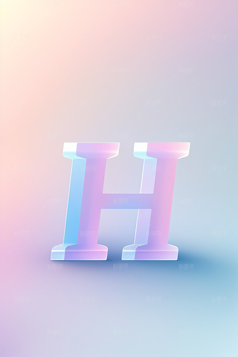 磨砂玻璃字母3D时尚艺术字